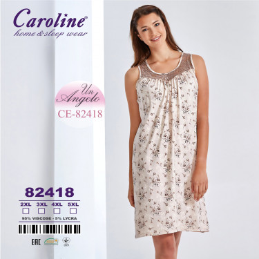 Gentle nightgown with wide...