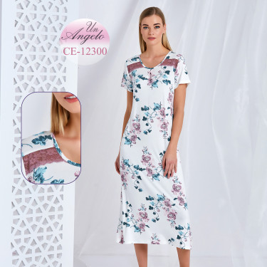 Long MAXI nightgown with...