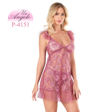 Sheer Tulle and Lace Short...