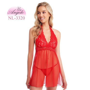 Red babydoll short tulle...