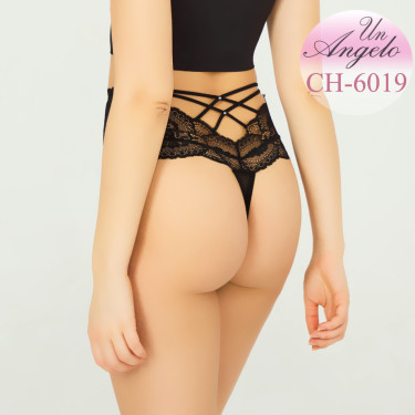 Lace high waist thong thong...