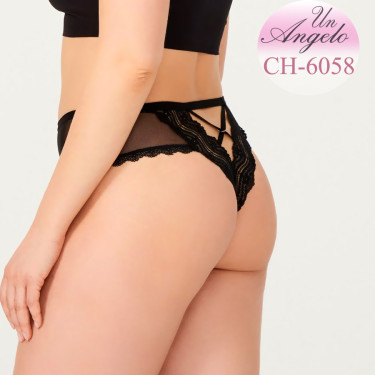 Thongs with tulle and lace...