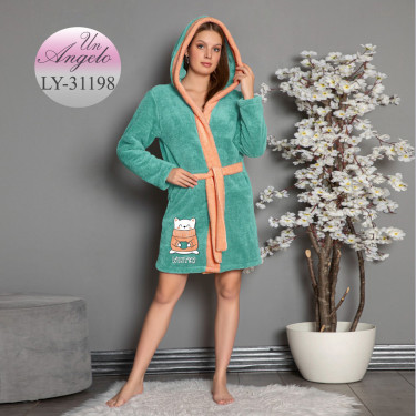 women's fleece bathrobe