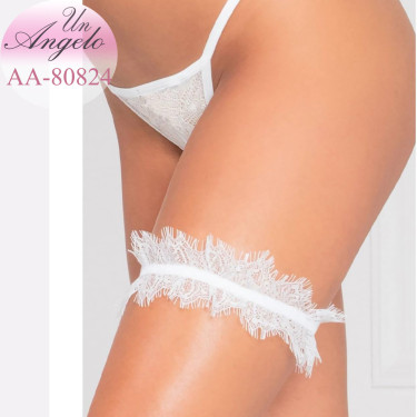 White lace garter and thong...