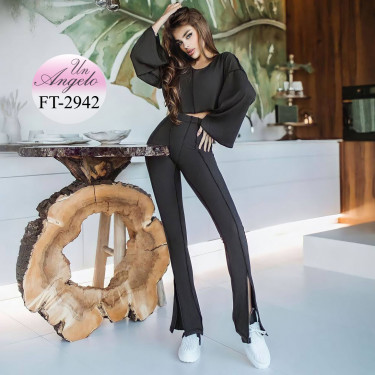 Stylish black two piece outfit