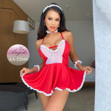Секси babydoll мини нощница с дантела