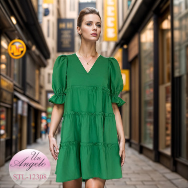 Short dress with puff...