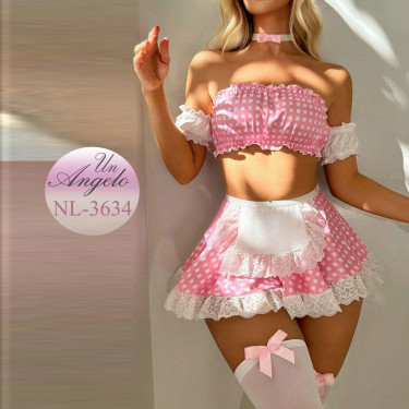Sexy pink babydoll set