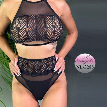 Sexy set of black bustier...