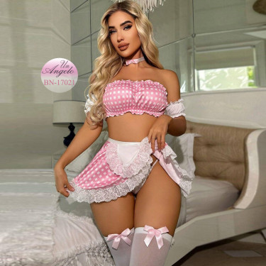 Секси Розов Babydoll Комплект | Un-Angelo.com