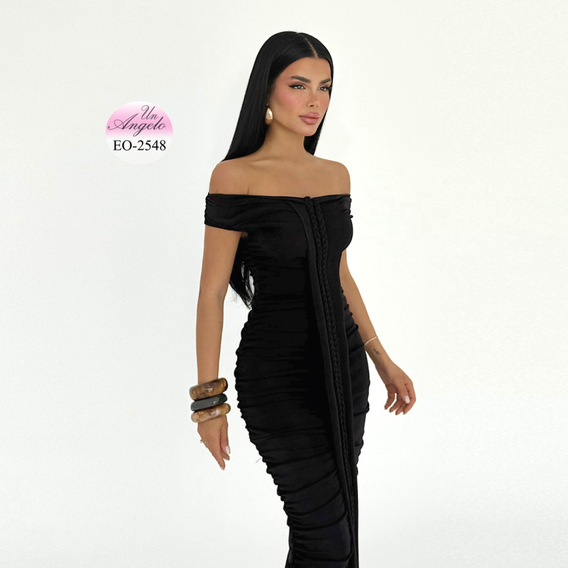 Black Swan Off-Shoulder Sculpting Dress