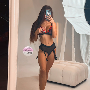 Еротичен babydoll бралет комплект от тюл и дантела