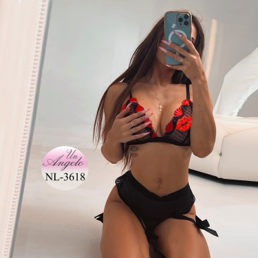 Еротичен babydoll бралет комплект от тюл и дантела