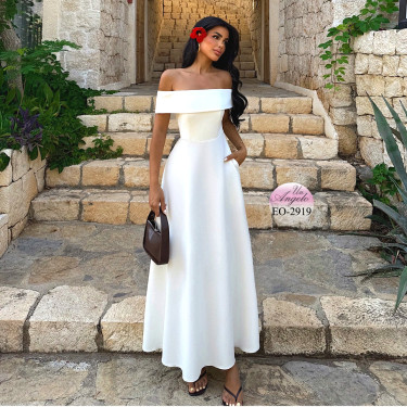 Long Formal Dress in Ecru...