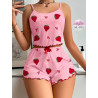 Short women's pajamas with strawberries NightLight NL-3753 - sweet comfort at home