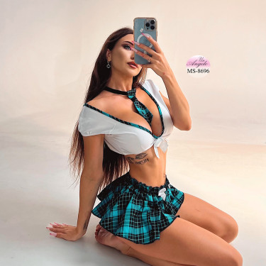 Erotic babydoll babydoll set of bustier and mini skirt