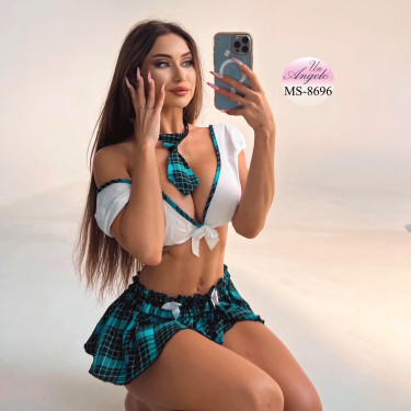 Erotic babydoll babydoll set of bustier and mini skirt