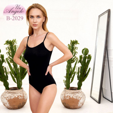 Fine women's bodysuit with thin straps