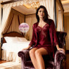 Luxury satin set - bathrobe and short nightgown