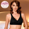 Soft cup bra without underwire and reinforced strap