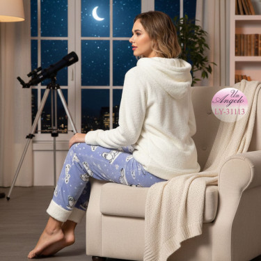 Polar home set pajamas with hood - MAXI