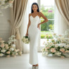 Long White Dress "Pure Couture": Strapless and with Ribbon | Un Angelo