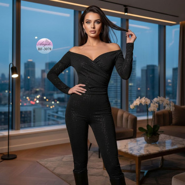 Блестящ Дамски Гащеризон "Cosmo Night" | Елегантен и Секси