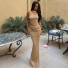 Sexy Bodycon Cocktail Dress: Gold Rings and Slit (XS-L)