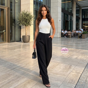 Elegant oversized trousers with Italian pockets