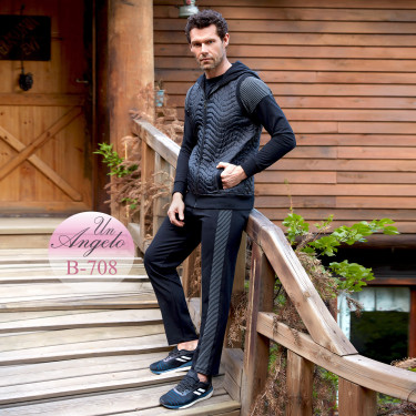 Mens pajama set home warm wear