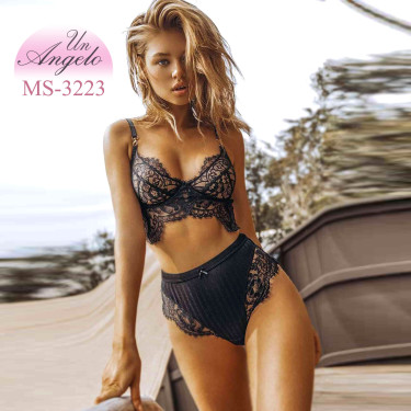 Lace bralet set with a string
